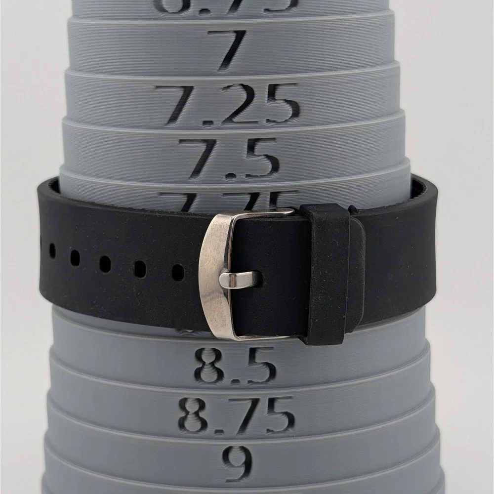 Men's 44mm Black Rotating Disc Mystery Dial Quartz Watch Rubber Strap